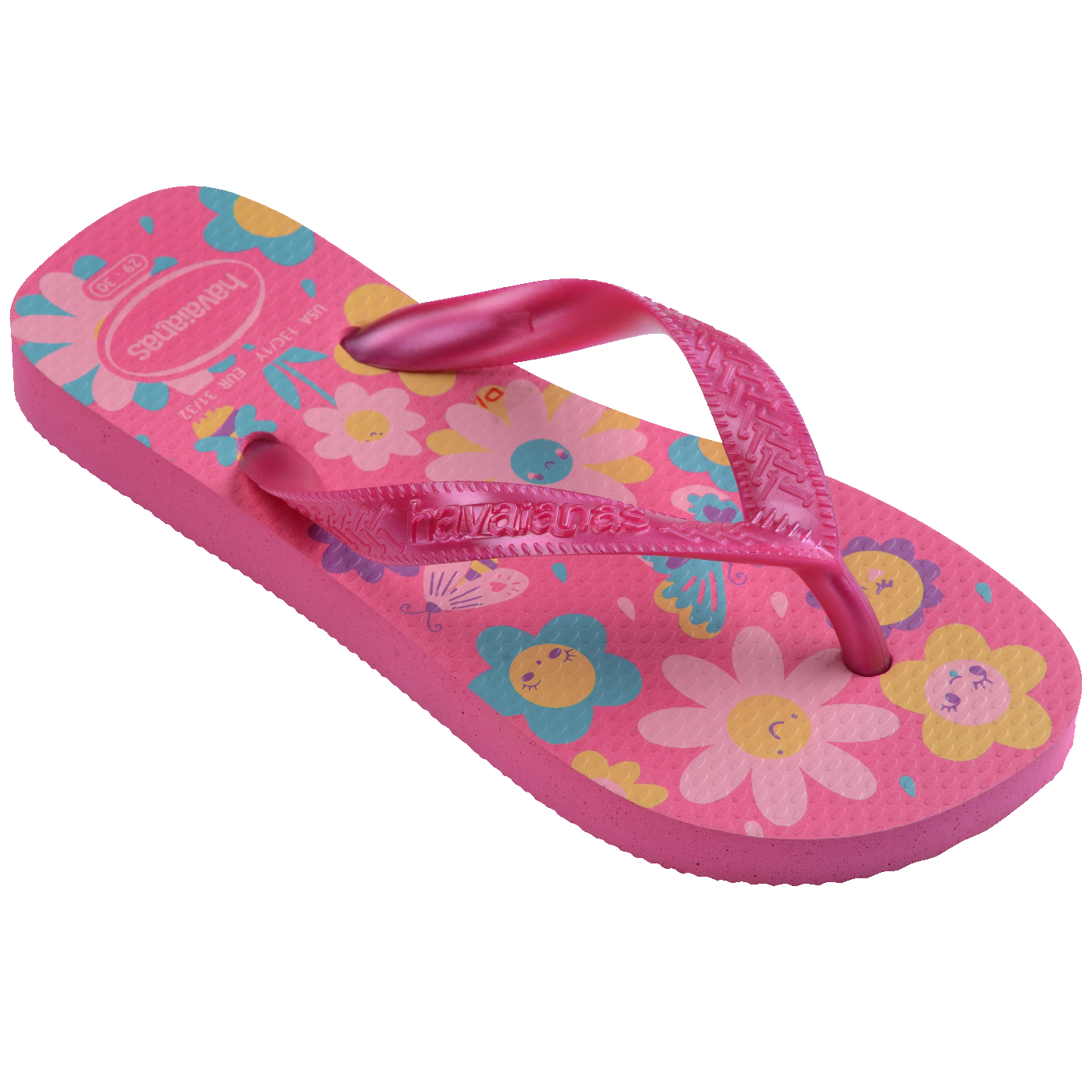 Chinelo Infantil Flores Moranguinhos: Conforto Rosa Flux para Meninas