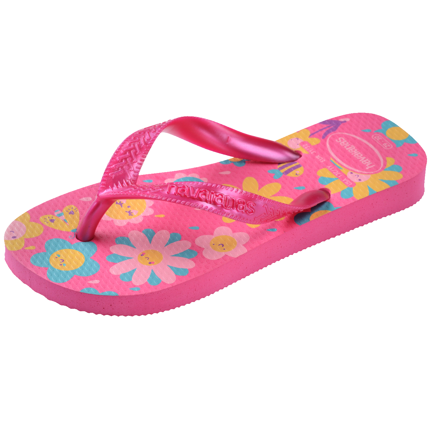 Chinelo Infantil Flores Moranguinhos: Conforto Rosa Flux para Meninas