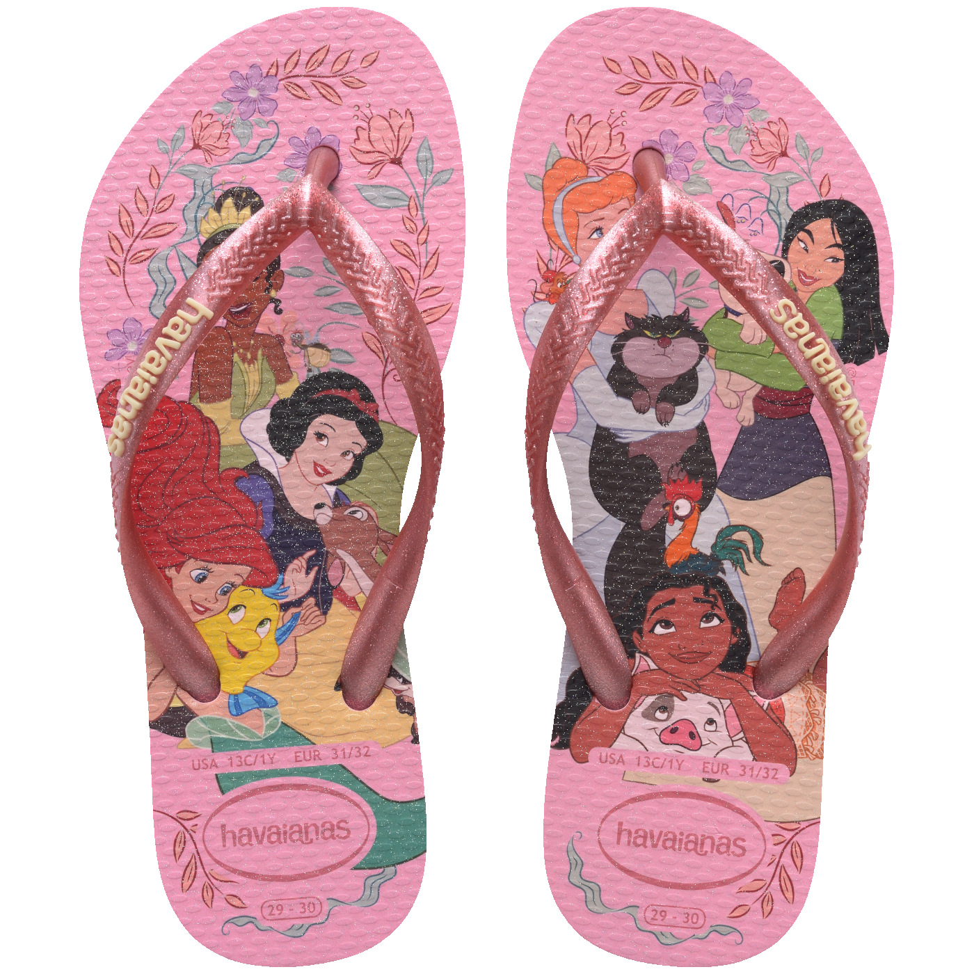 Chinelo Infantil Slim Princesas Disney Original Confortável e Estiloso