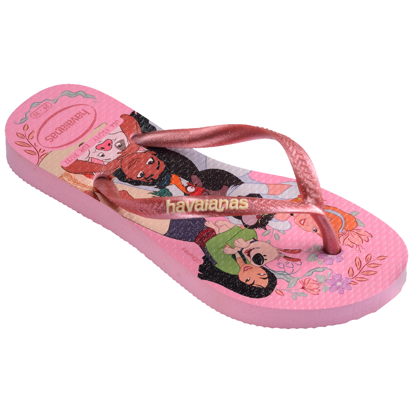 Chinelo Infantil Slim Princesas Disney Original Confortável e Estiloso