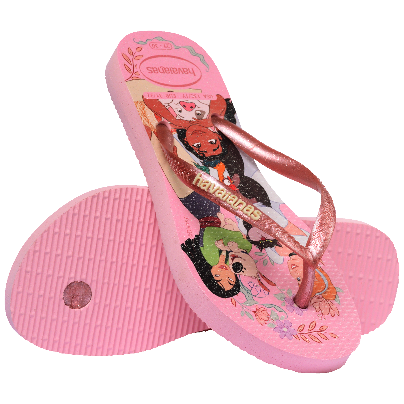 Chinelo Infantil Slim Princesas Disney Original Confortável e Estiloso
