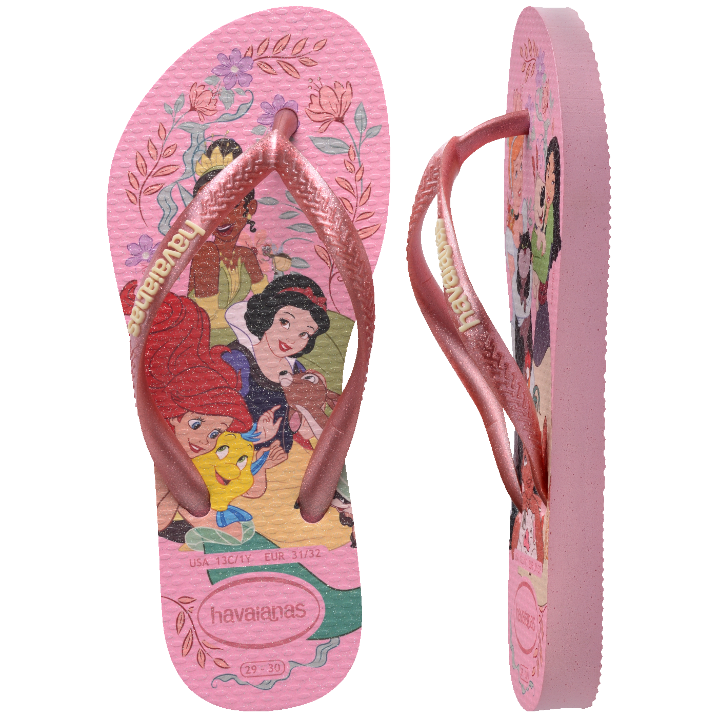 Chinelo Infantil Slim Princesas Disney Original Confortável e Estiloso
