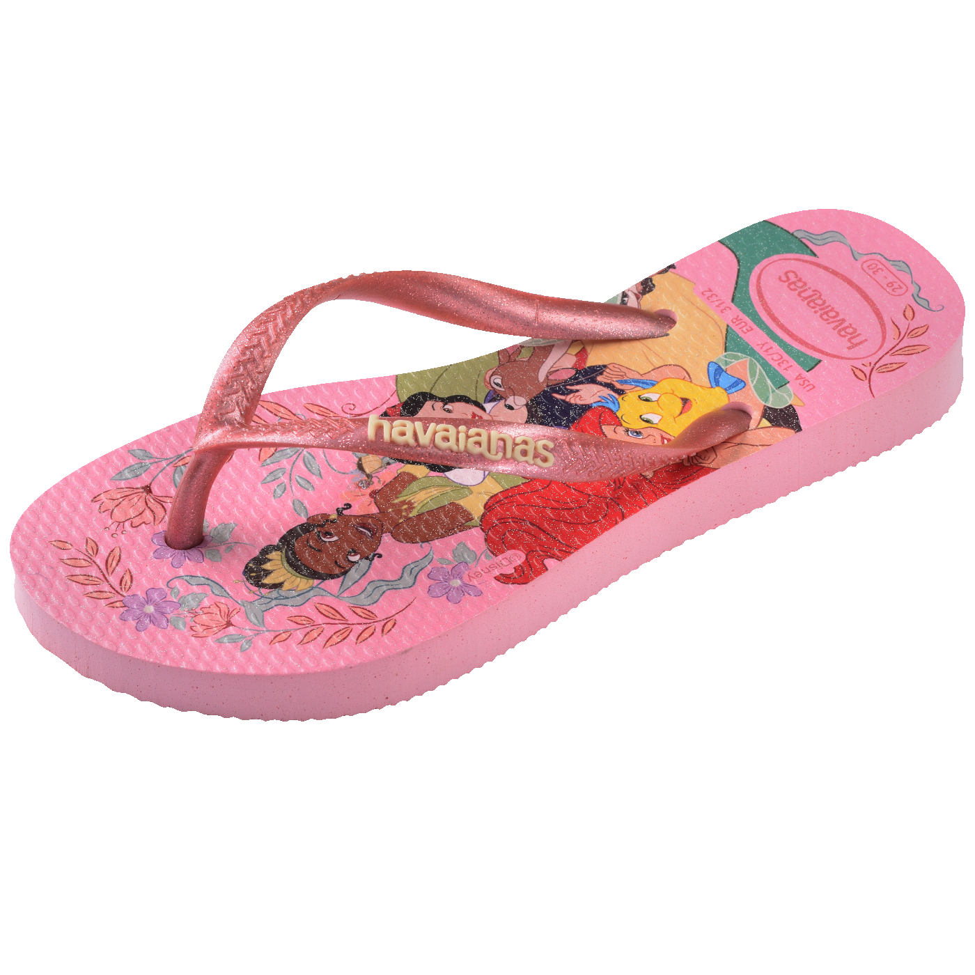 Chinelo Infantil Slim Princesas Disney Original Confortável e Estiloso
