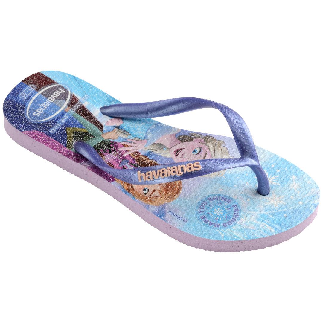 Chinelo Infantil Slim Princesas Disney Roxo Glitter Conforto Meninas