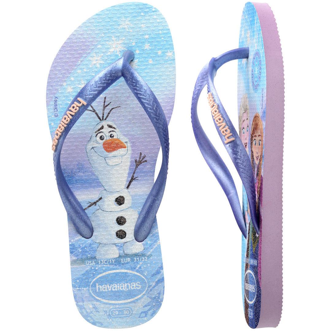 Chinelo Infantil Slim Princesas Disney Roxo Glitter Conforto Meninas
