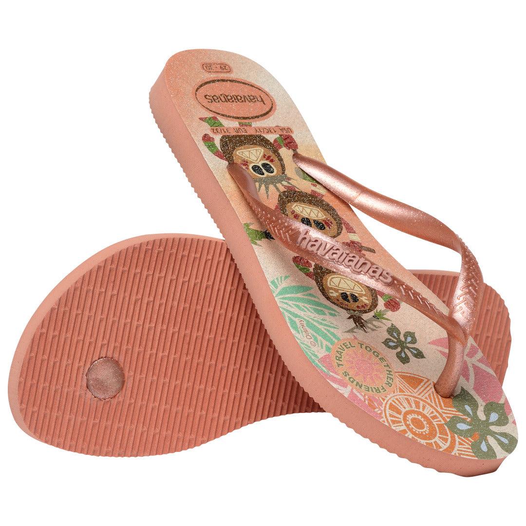 Chinelo Infantil Slim Princesas Disney Rosa Glitter Confortável Estiloso