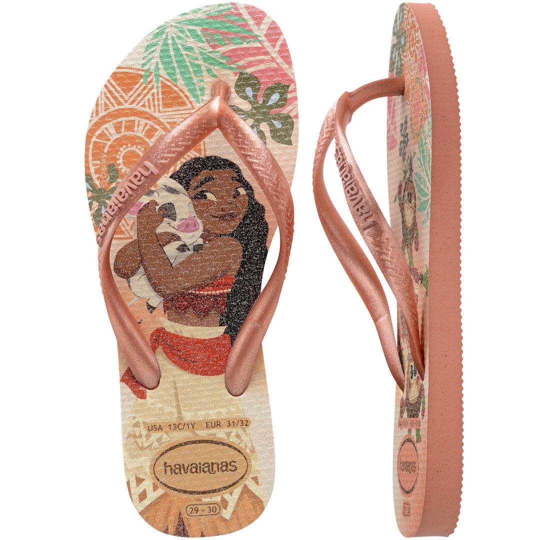 Chinelo Infantil Slim Princesas Disney Rosa Glitter Confortável Estiloso
