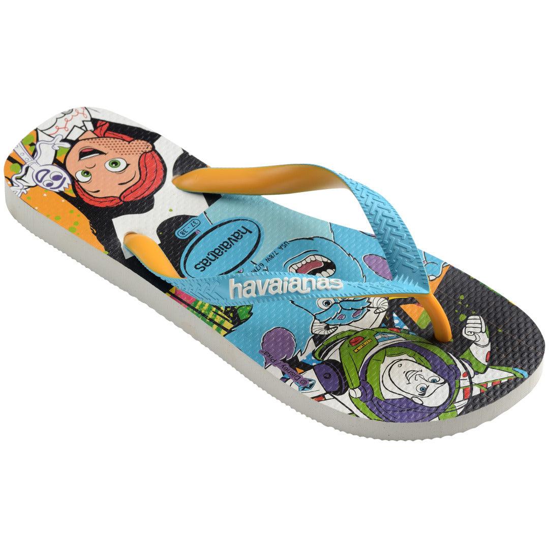 Chinelo Disney Estiloso Confortável Tiras Largas Bicolores Mickey Pixar Original