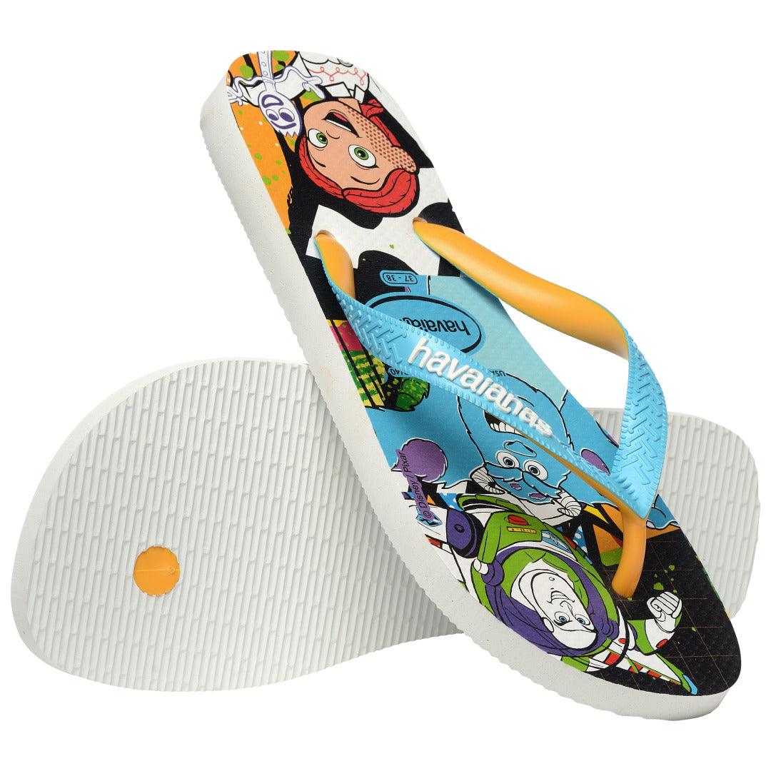 Chinelo Disney Estiloso Confortável Tiras Largas Bicolores Mickey Pixar Original