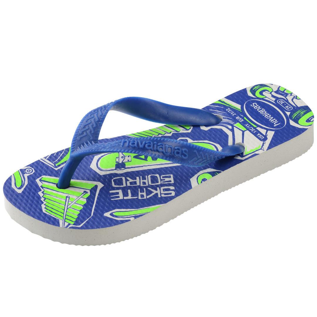 Chinelo Infantil Athletic Azul Naval Estampas Esportivas Basquete Futebol Conforto Leve
