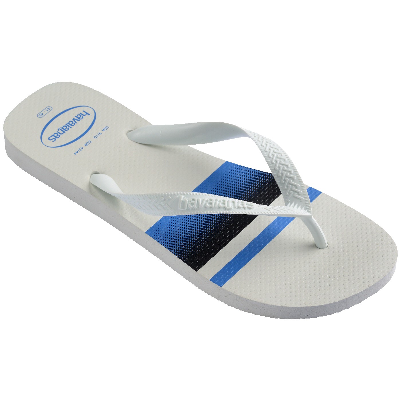 Chinelo Top Basic Branco Unissex Conforto Clássico Tiras Largas Antiderrapante