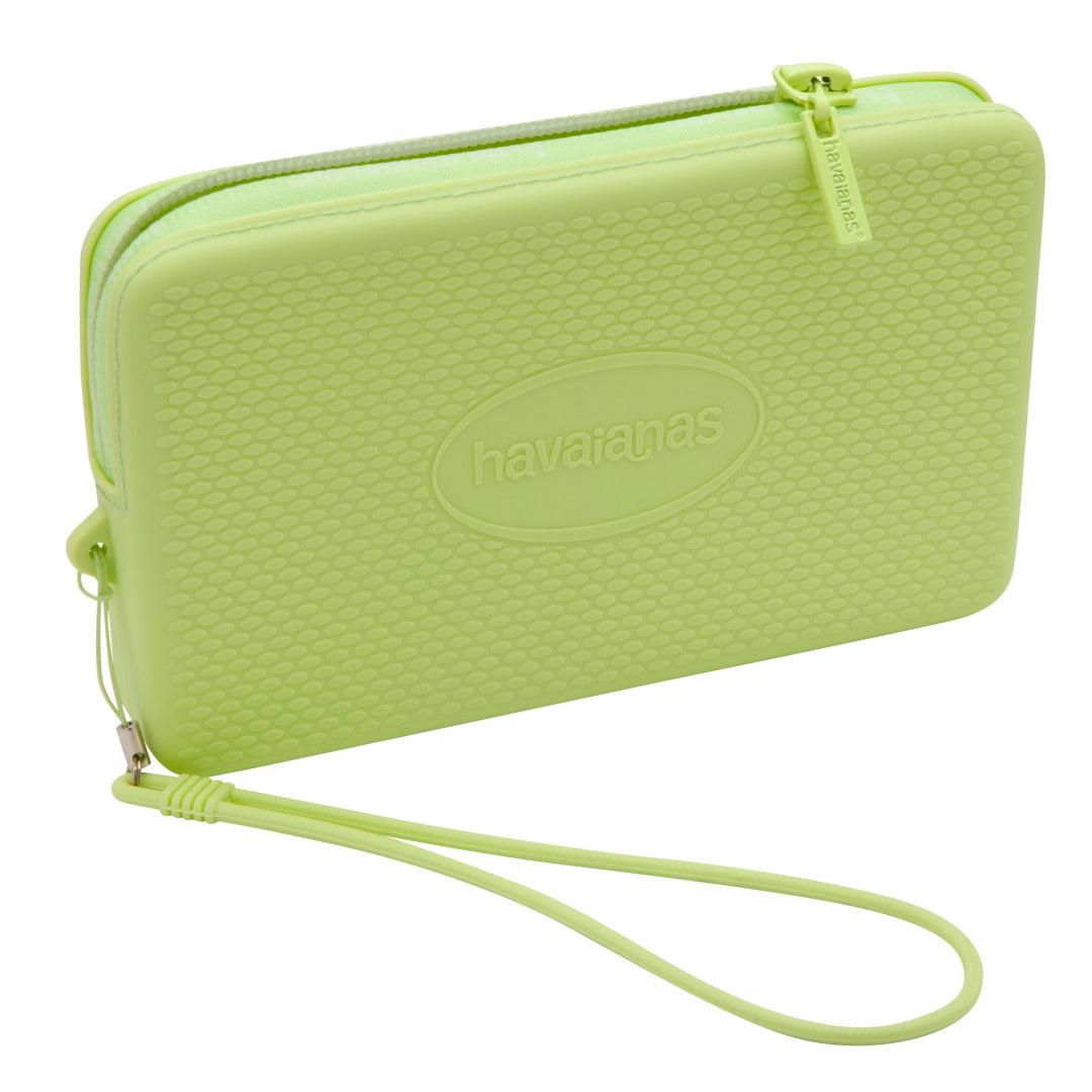 Mini Bolsa Logo Silicone Premium Alça Pulso Zíper Versátil Estilosa