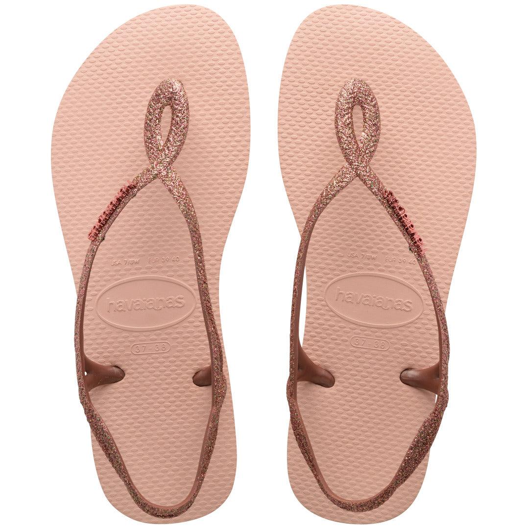 Rasteirinha Luna Premium Glitter Rosa Ballet: Conforto Tiras Cruzadas Estilo