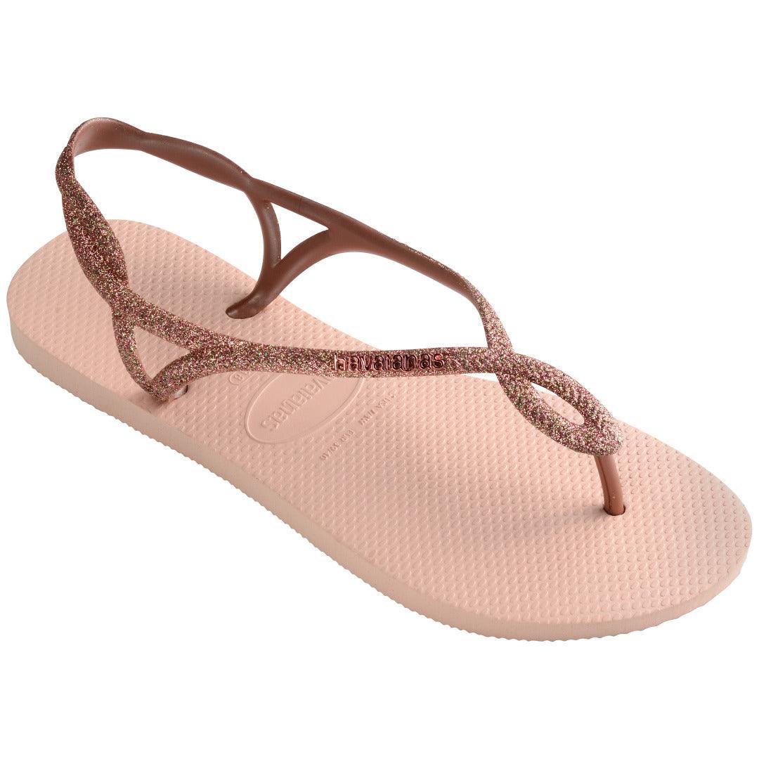 Rasteirinha Luna Premium Glitter Rosa Ballet: Conforto Tiras Cruzadas Estilo