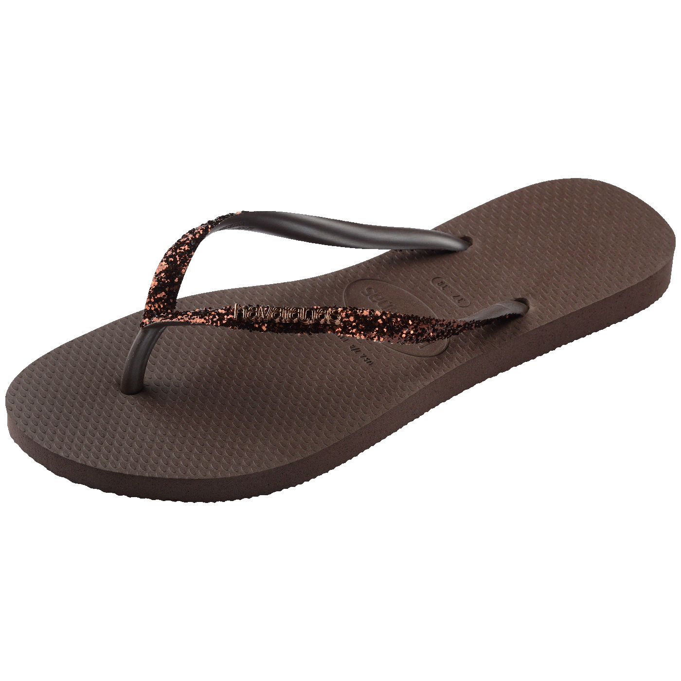 Chinelo Slim Glitter II Feminino com Tiras Brilhantes e Glitter Puro