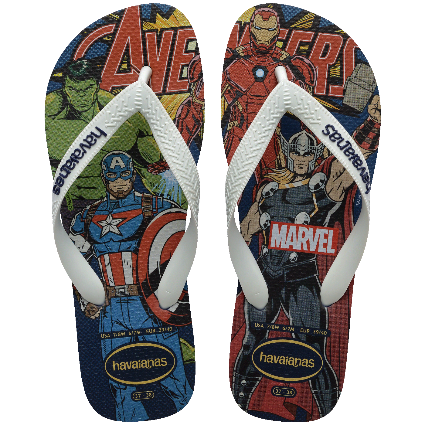 Chinelo Top Marvel Clássicos: Heróis Vintage Conforto e Estilo Durável