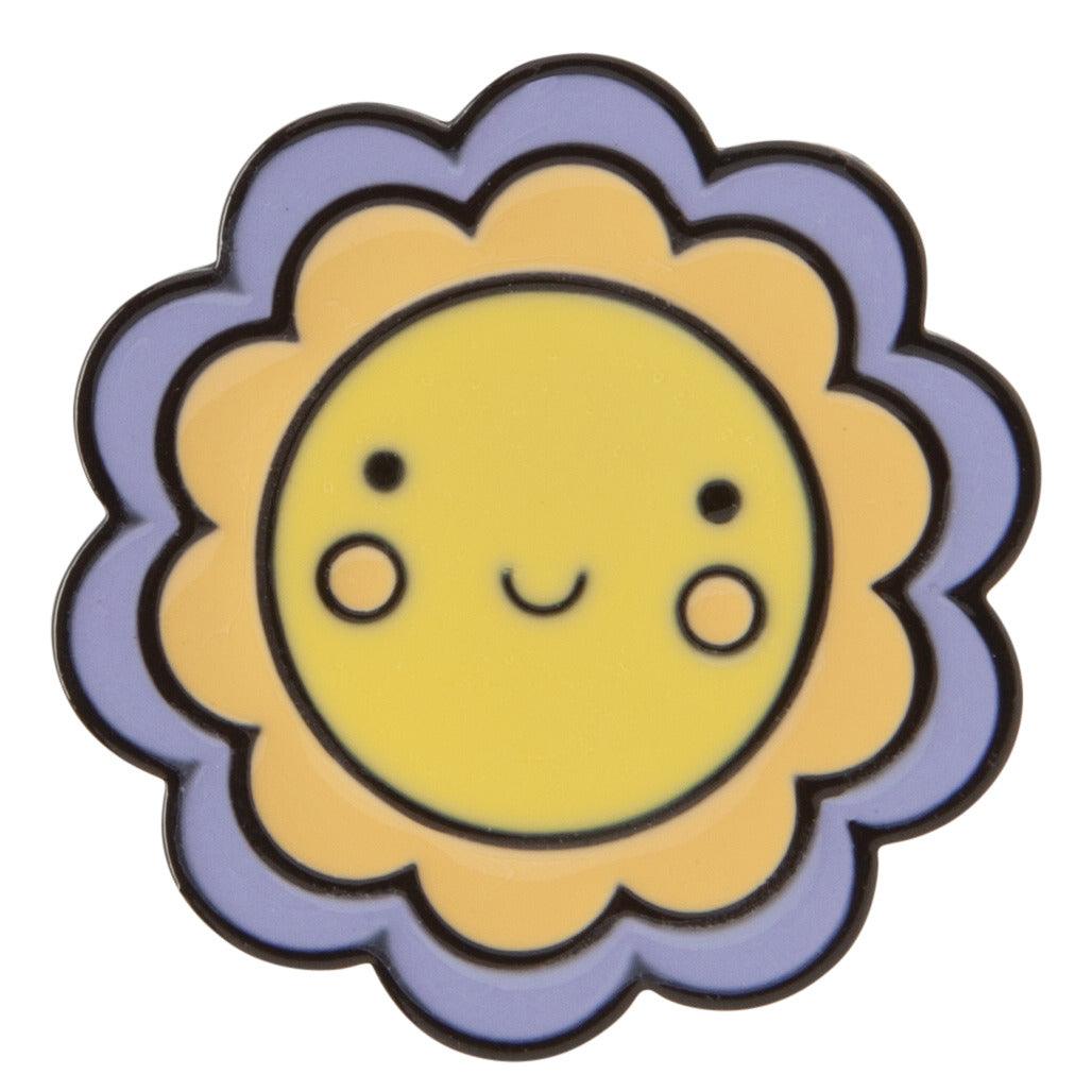 Pin Cool Sol Amarelo: Acessório Divertido Esmaltado para Personalizar seu Estilo