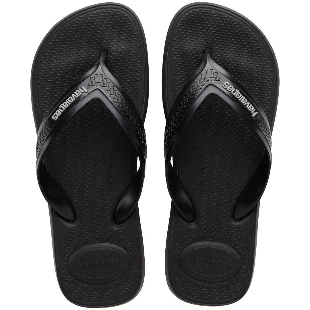Chinelo Top Max Comfort Preto: Tiras Largas e Solado Anatômico para Conforto