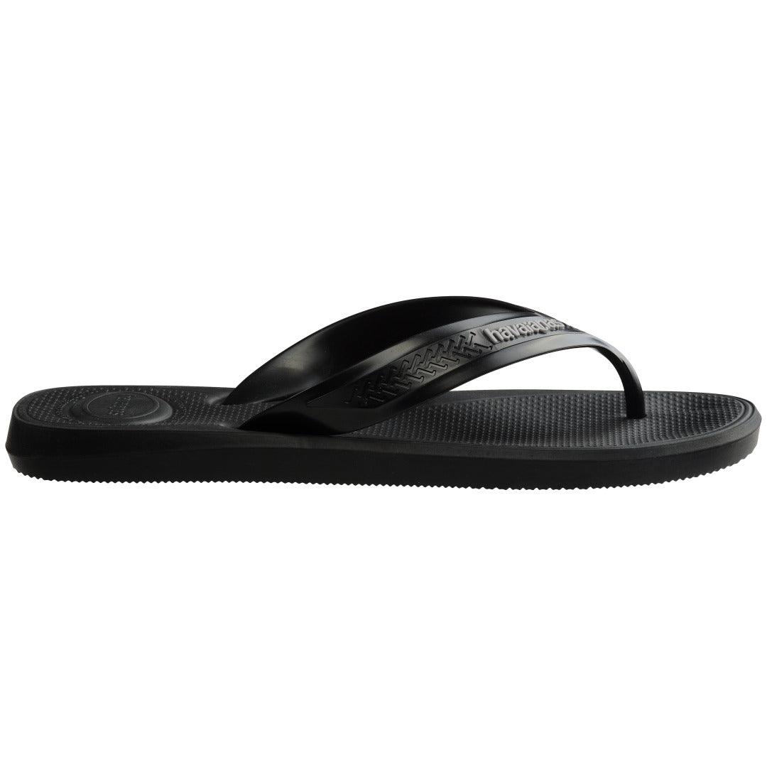 Chinelo Top Max Comfort Preto: Tiras Largas e Solado Anatômico para Conforto