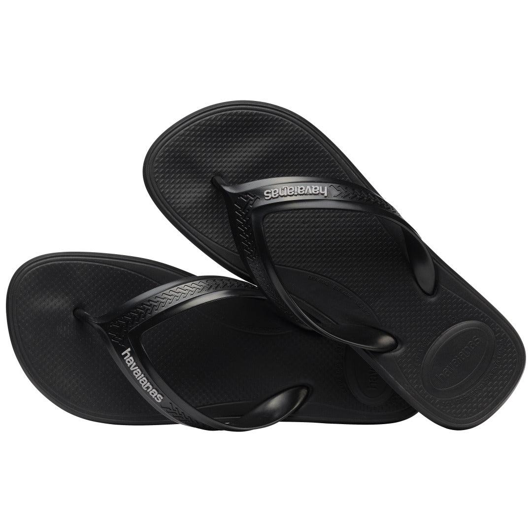 Chinelo Top Max Comfort Preto: Tiras Largas e Solado Anatômico para Conforto