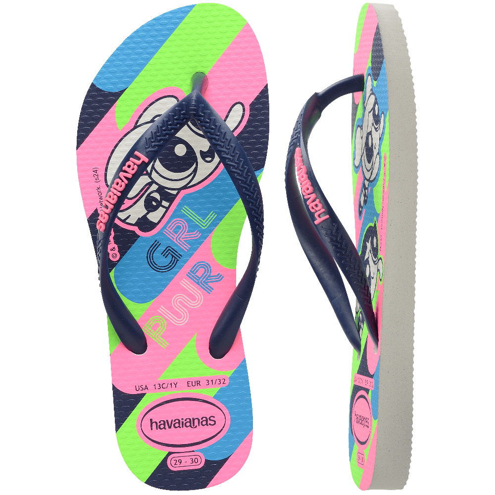 Chinelo Infantil Slim Meninas Super Poderosas Confortável Estiloso Resistente