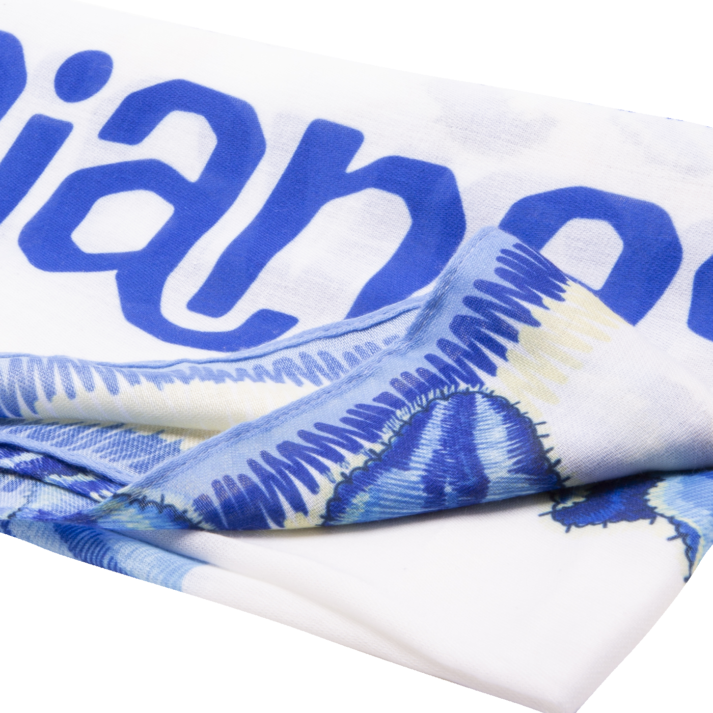 Canga Azul Floral Versátil Estilosa Praia Piscina Verão Autêntico