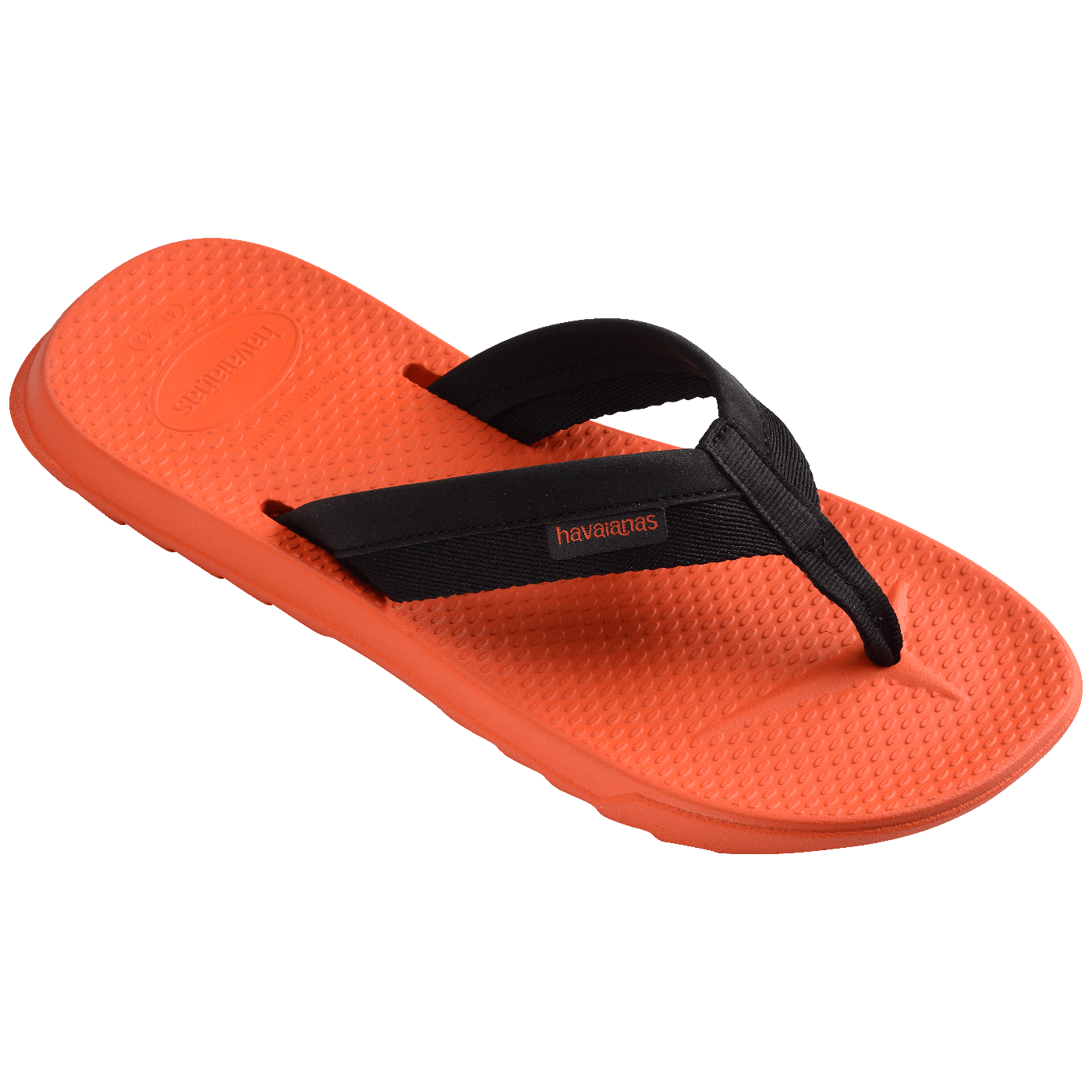 Chinelo Track Plus Laranja: Tiras de Tecido, Solado Robusto, Conforto e Estilo