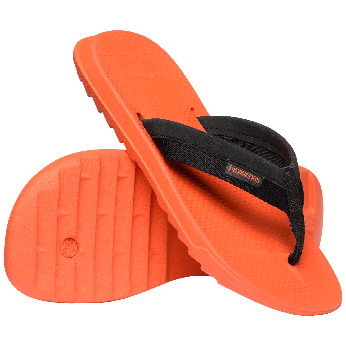 Chinelo Track Plus Laranja: Tiras de Tecido, Solado Robusto, Conforto e Estilo