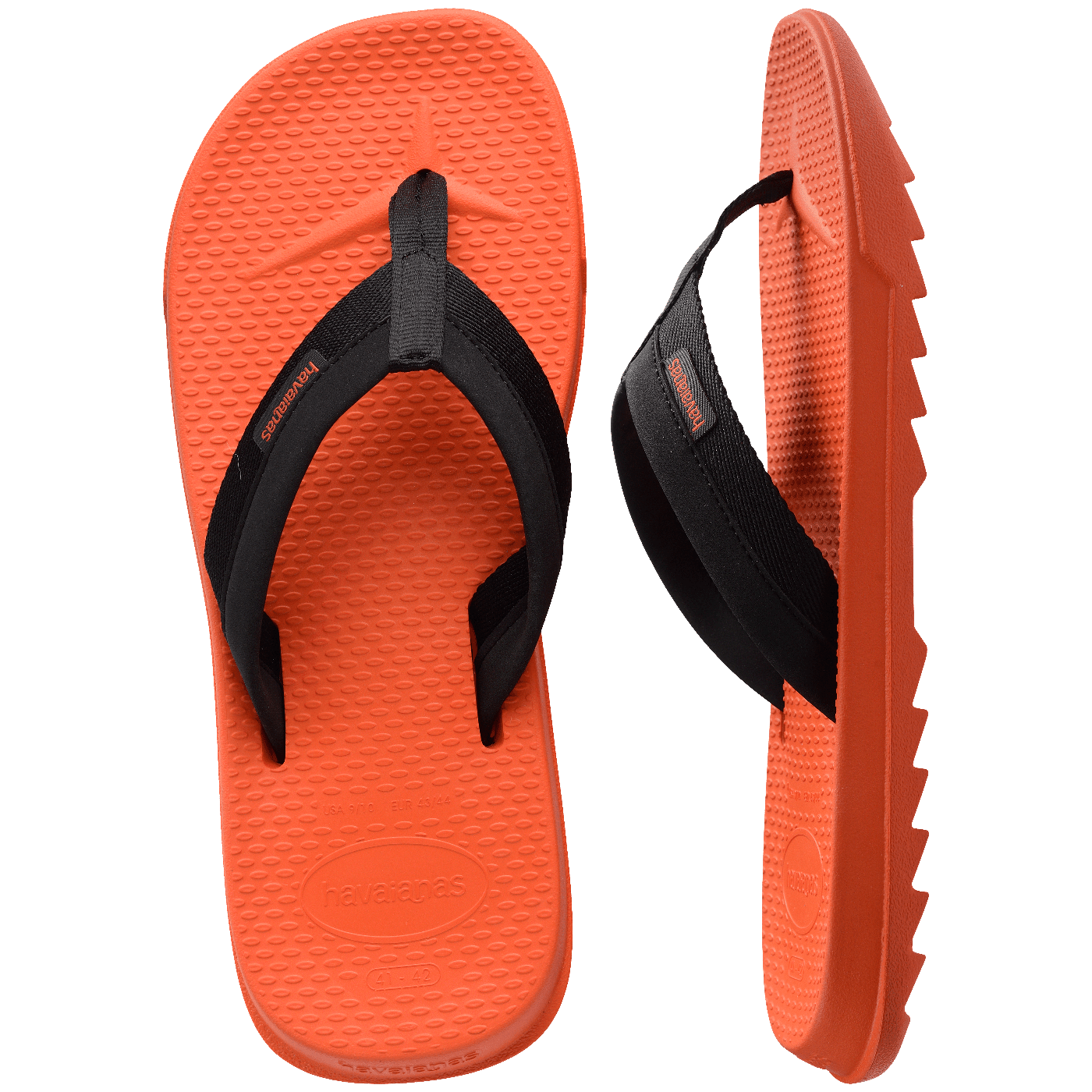 Chinelo Track Plus Laranja: Tiras de Tecido, Solado Robusto, Conforto e Estilo