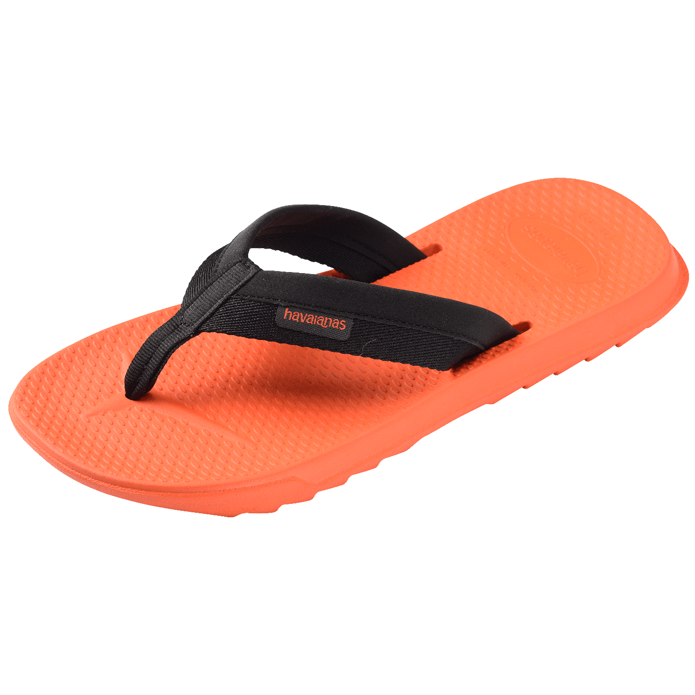 Chinelo Track Plus Laranja: Tiras de Tecido, Solado Robusto, Conforto e Estilo