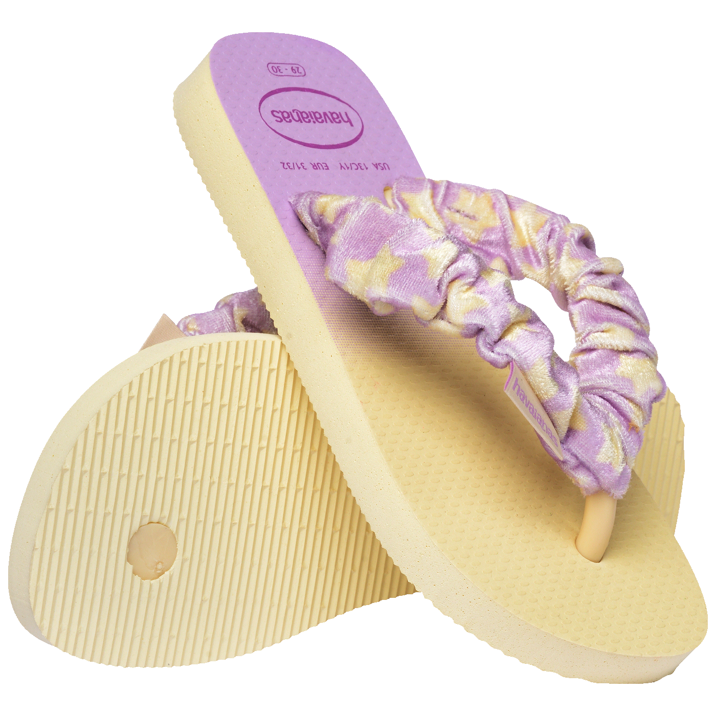 Chinelo Infantil Fluffy: Conforto Macio, Solado Degradê, Tiras Estampadas e Acolchoadas