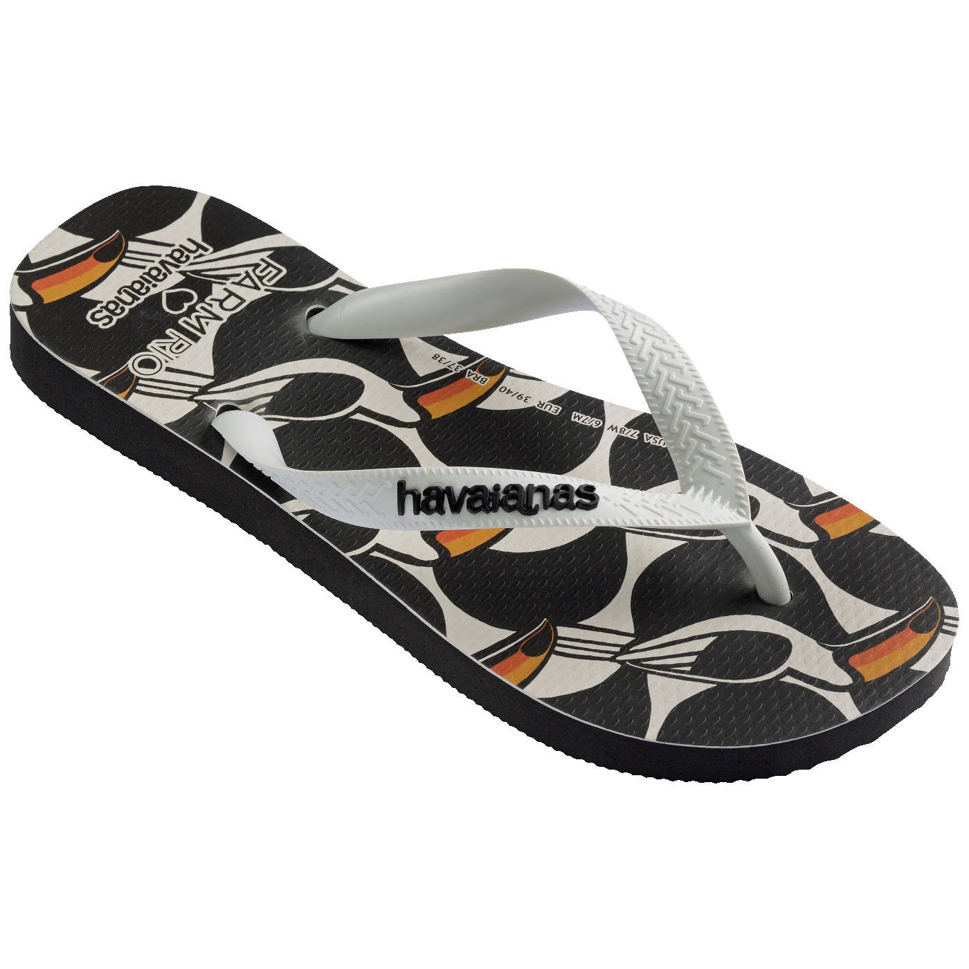 Chinelo Farm Copatucano: Conforto Vibrante e Estampa Tropical Exclusiva de Tucano