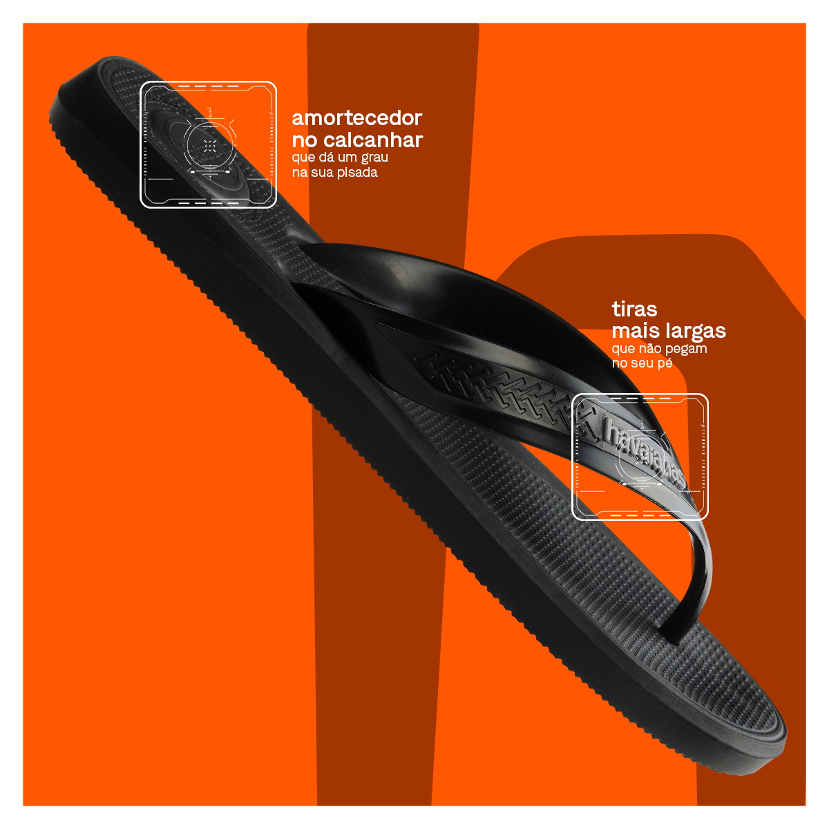 Chinelo Top Max Comfort Preto: Tiras Largas e Solado Anatômico para Conforto