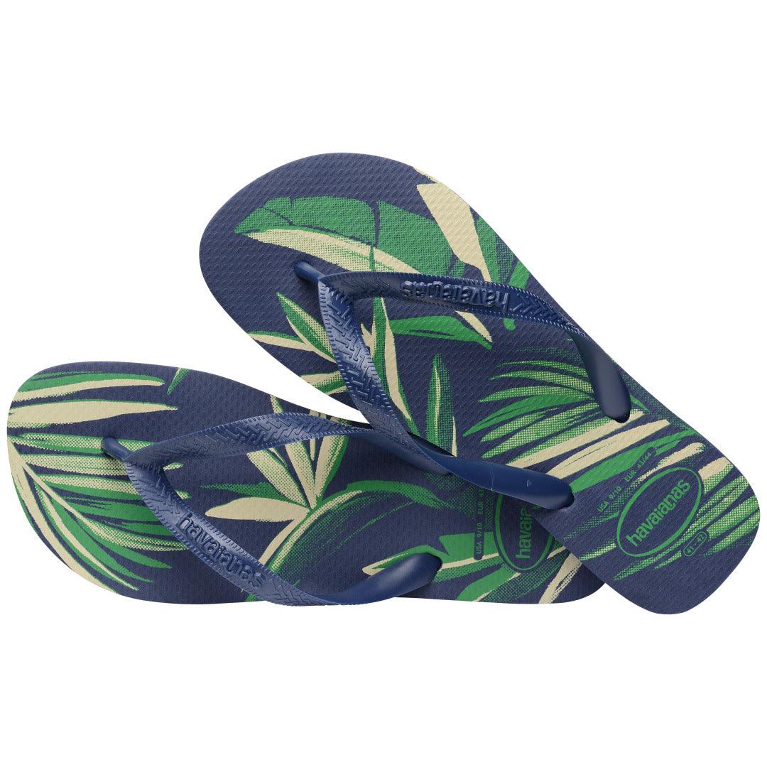 Chinelo  Aloha Unissex Tropical Confortável Azul Marinho Estilo Verão Praia