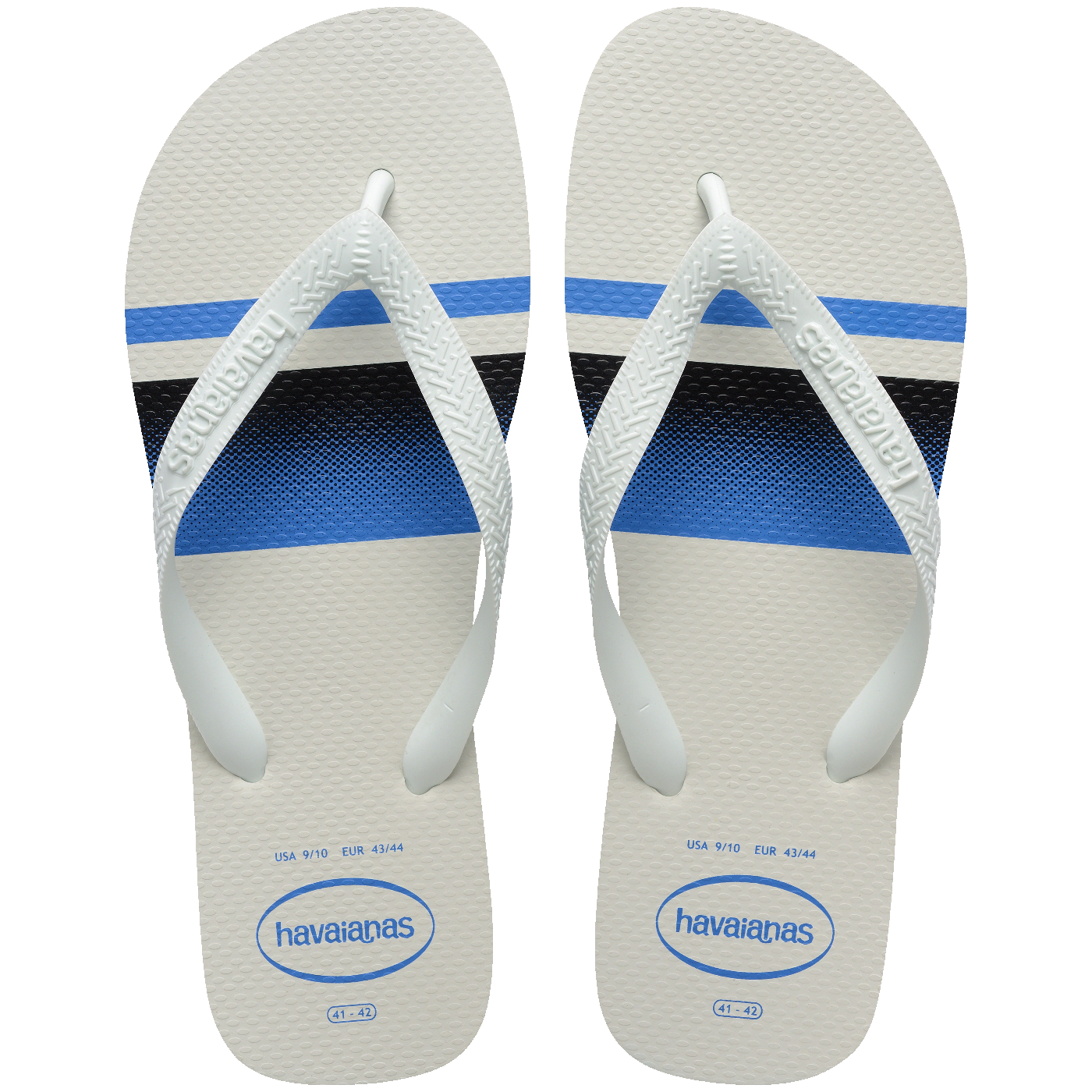 Chinelo  Top Basic Branco Unissex Conforto Clássico Tiras Largas Antiderrapante