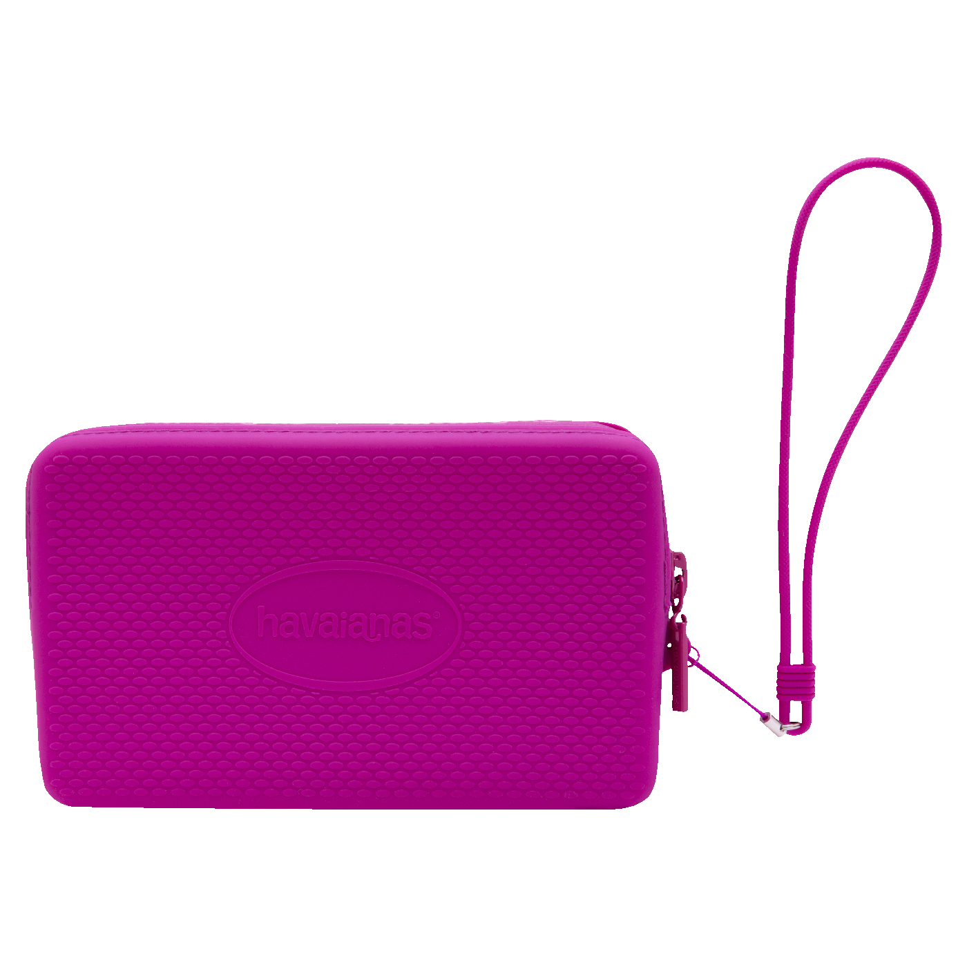 Mini Bag  Logo Silicone Versátil com Zíper e Alça de Pulso