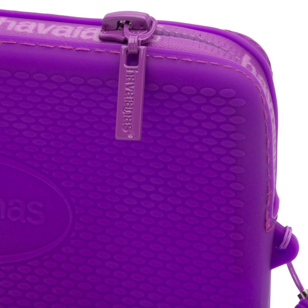 Mini Bolsa  Logo Silicone Roxo Betta Versátil Carteira Necessaire Praia