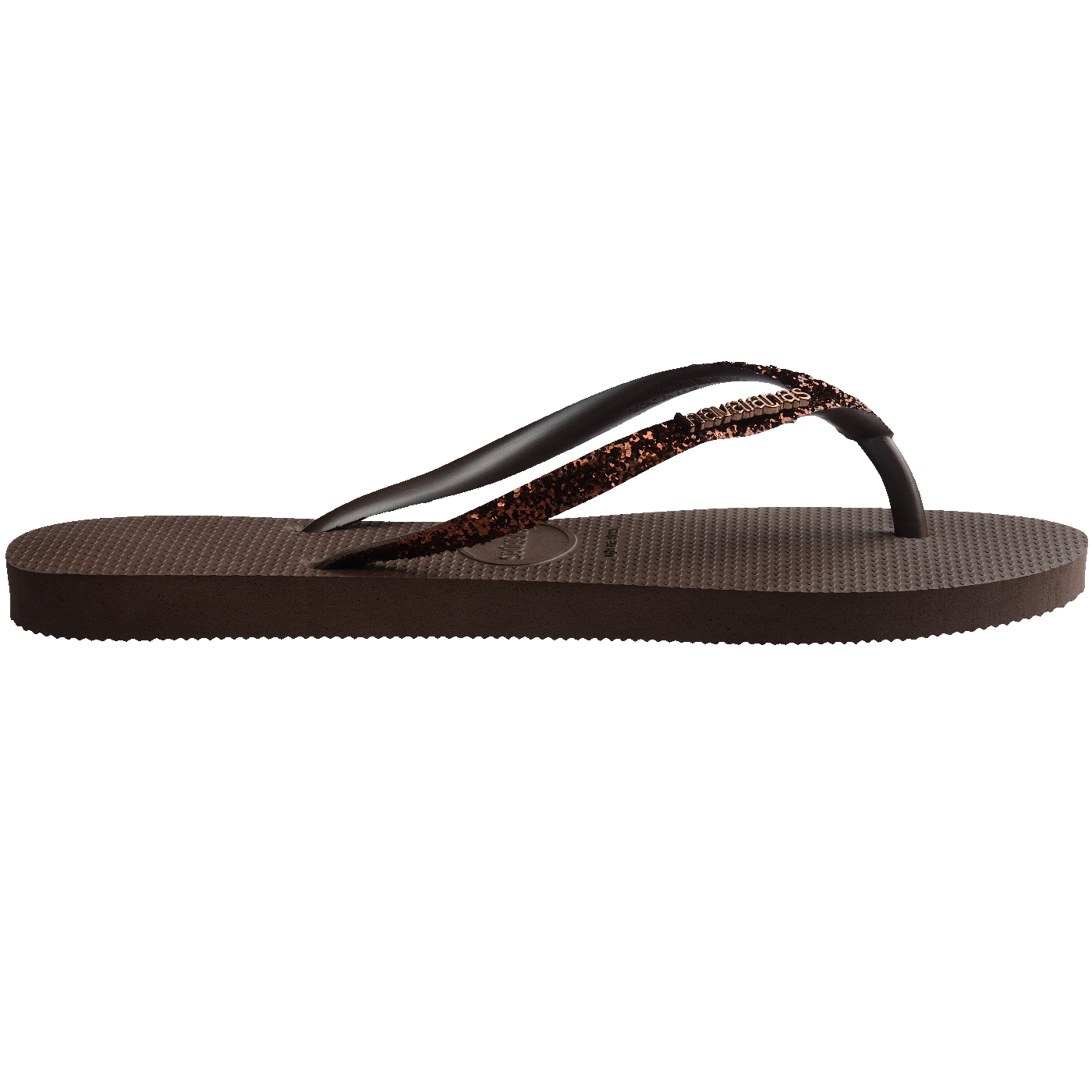 Chinelo  Slim Glitter II Feminino com Tiras Brilhantes e Glitter Puro