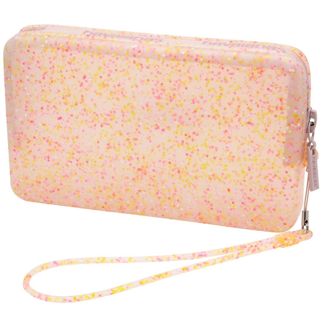 Mini Bolsa  Super Glitter Rosa: Acessório Chique Transparente para Brilhar