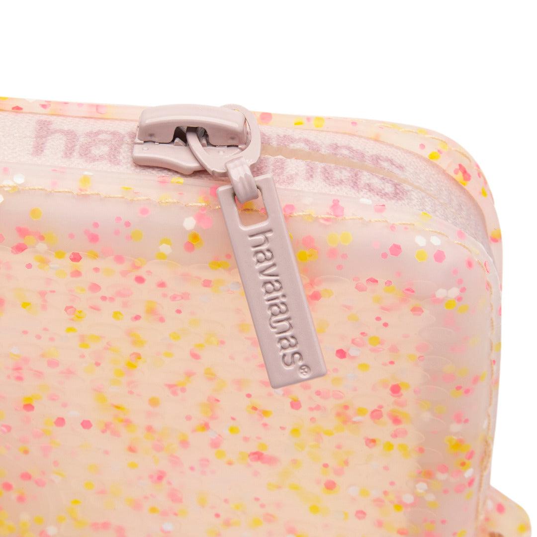 Mini Bolsa  Super Glitter Rosa: Acessório Chique Transparente para Brilhar