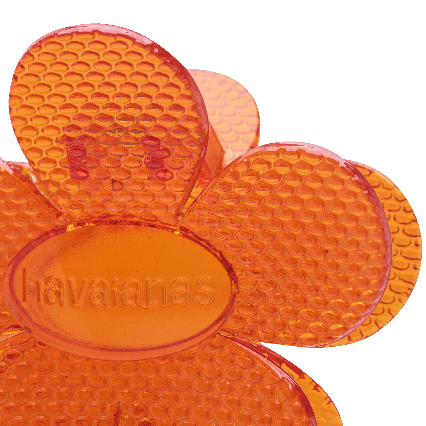 Presilha de Cabelo  Flor Laranja Sunset Estilo Praia Logo Padrão Chinelo