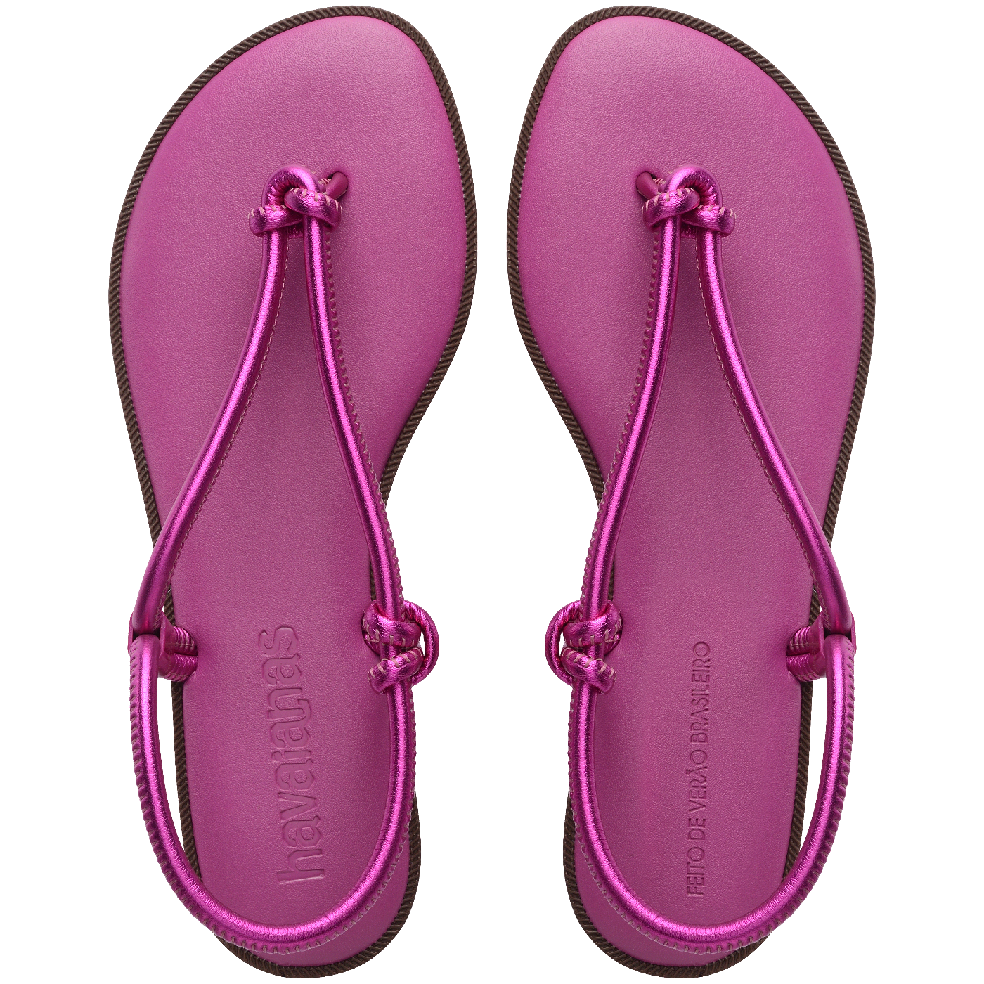 Rasteirinha  Una Açaí Feminina Confortável Estilo Verão Praia Leve Durável