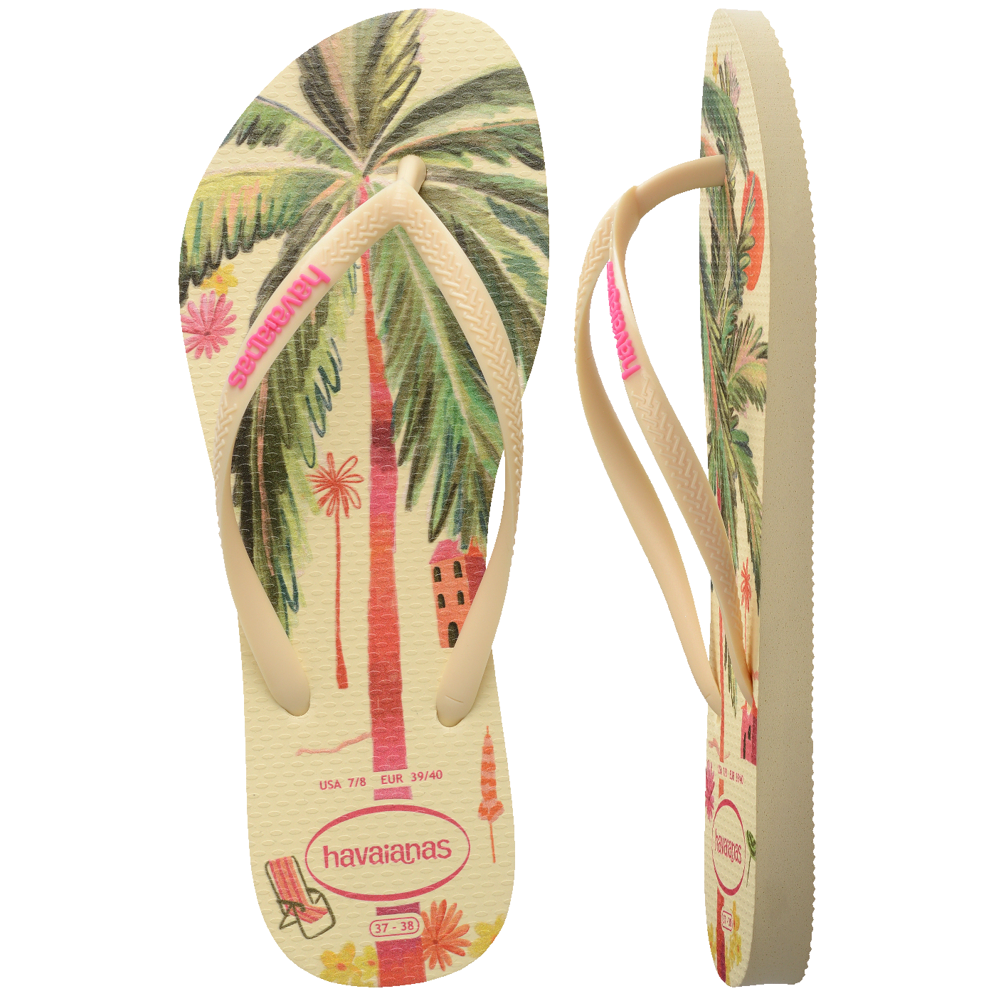 Slim Summer Bliss: Chinelo Feminino Tropical, Leveza e Conforto para o Verão