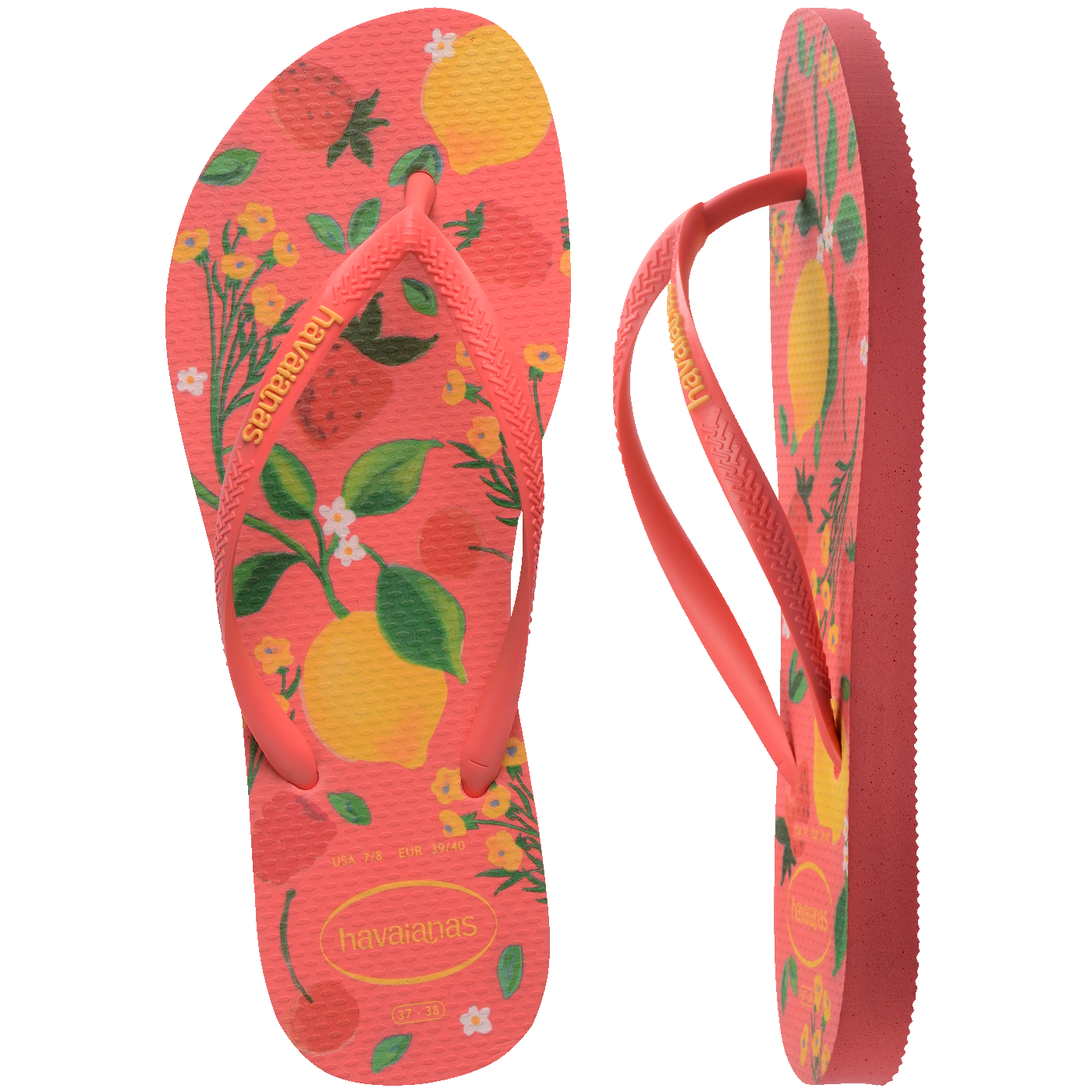 Chinelo  Slim Summer Bliss: Estampa Tropical Feminina, Conforto Leve para o Verão