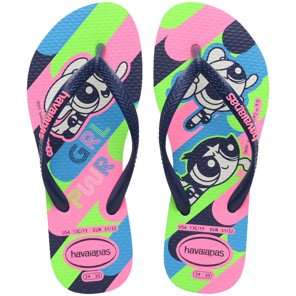 Chinelo  Infantil Slim Meninas Super Poderosas Confortável Estiloso Resistente