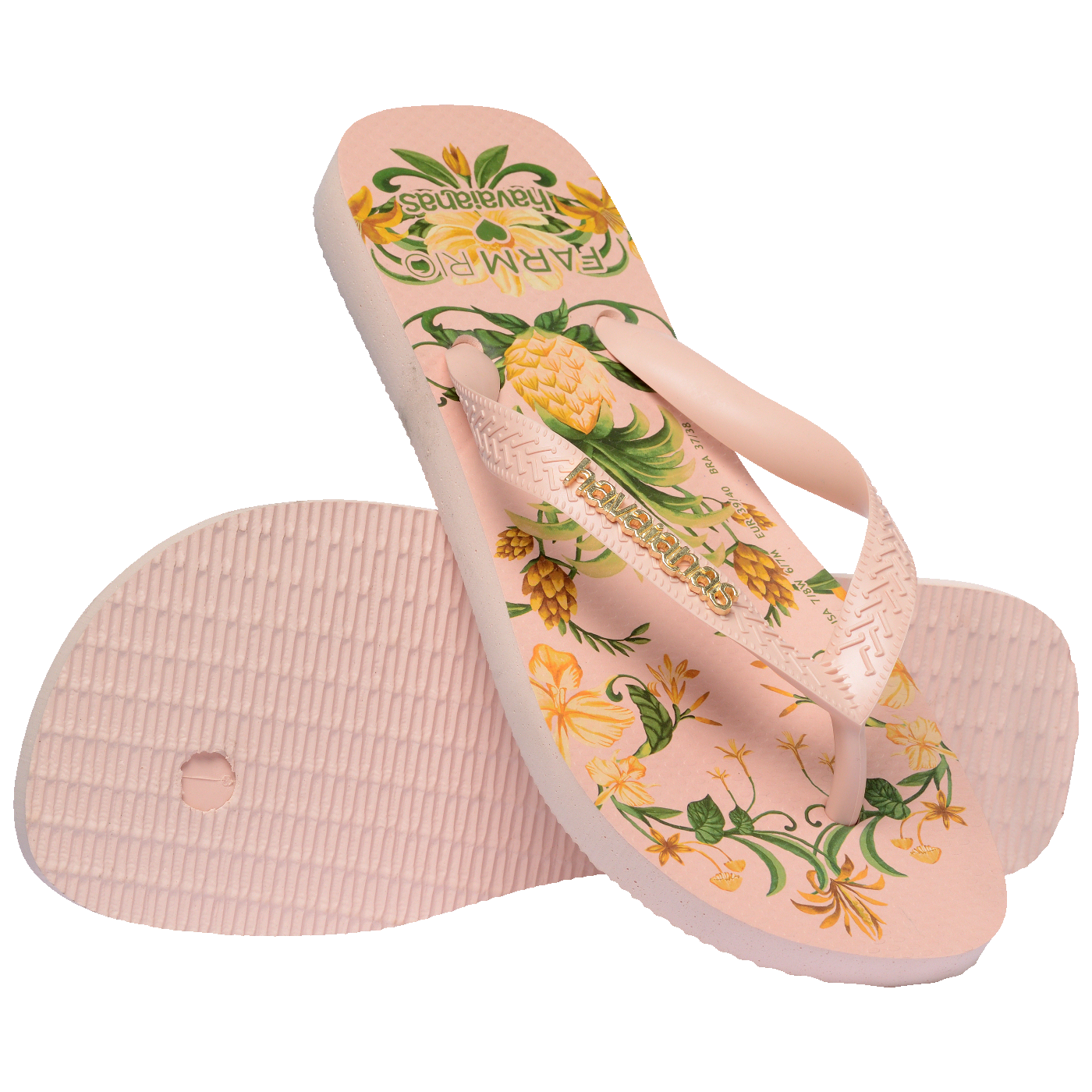 Chinelo  Farm Beleza de Abacaxi: Estilo Tropical, Conforto e Design Exclusivo