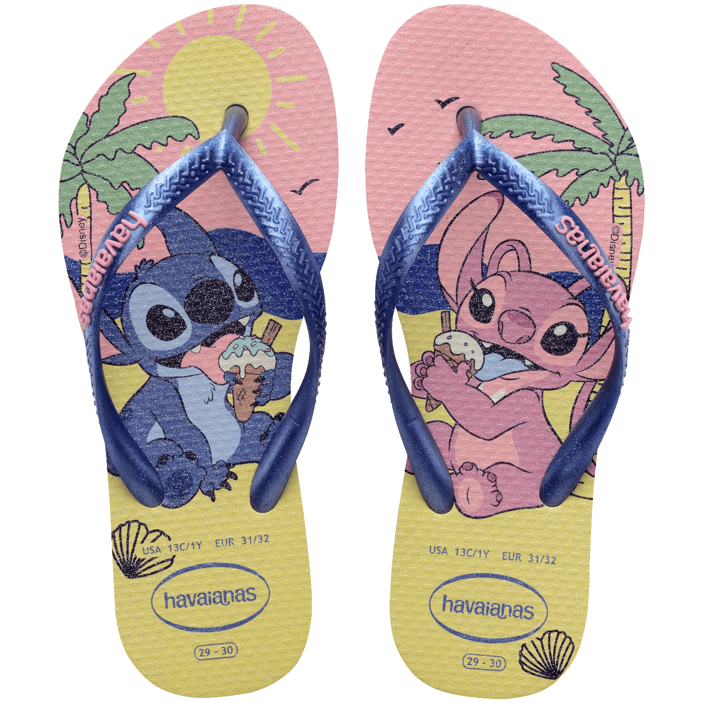 Chinelo Infantil  Slim Glitter Stitch: Tiras Metálicas, Conforto e Fofura