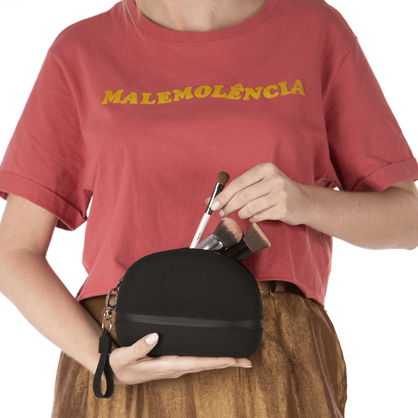 Necessaire de Maquiagem  Nova Estilosa Portátil com Divisórias Zíper